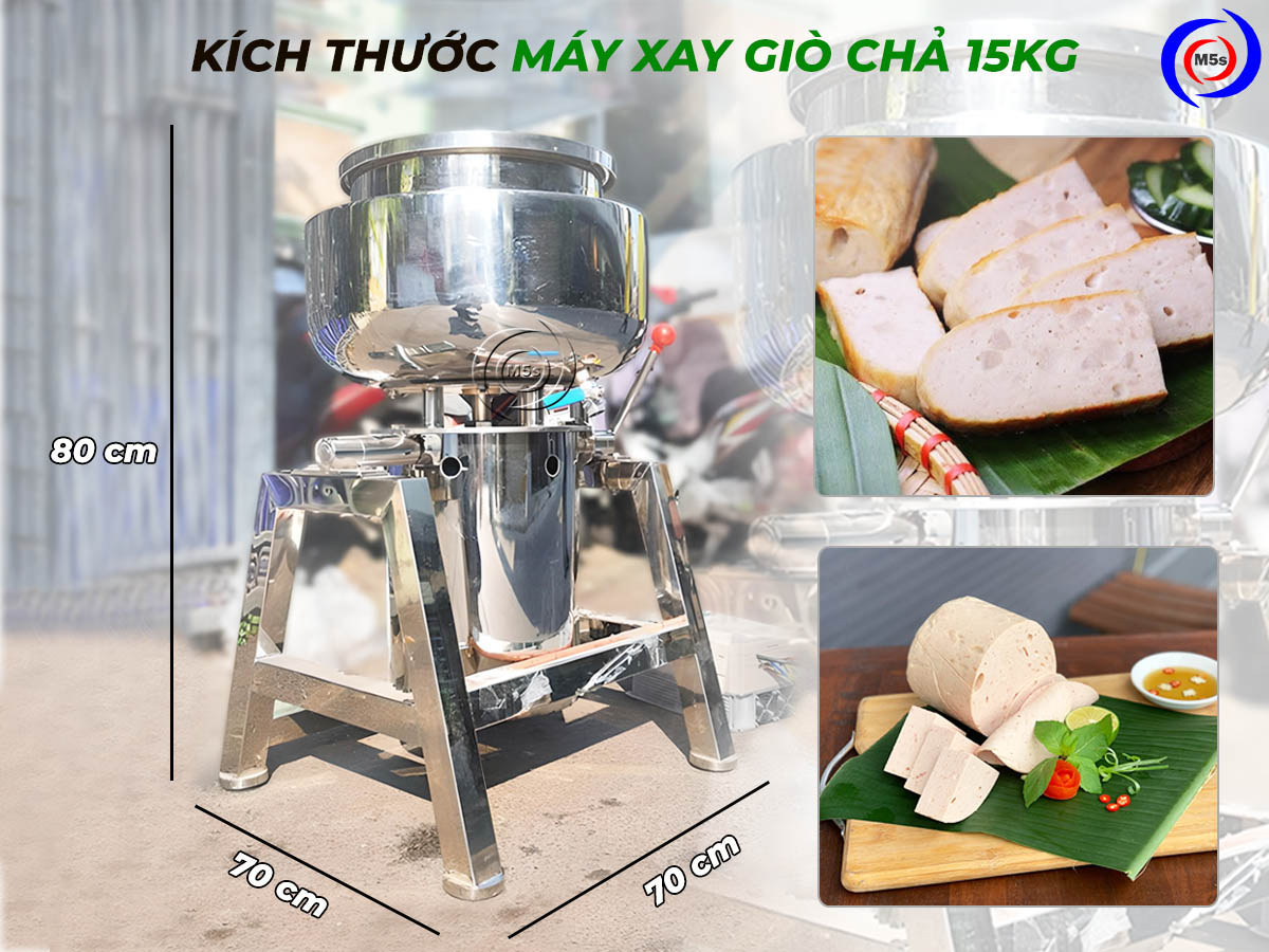 Kích thước máy xay giò chả 15kg Kích thước máy xay giò chả 15kg