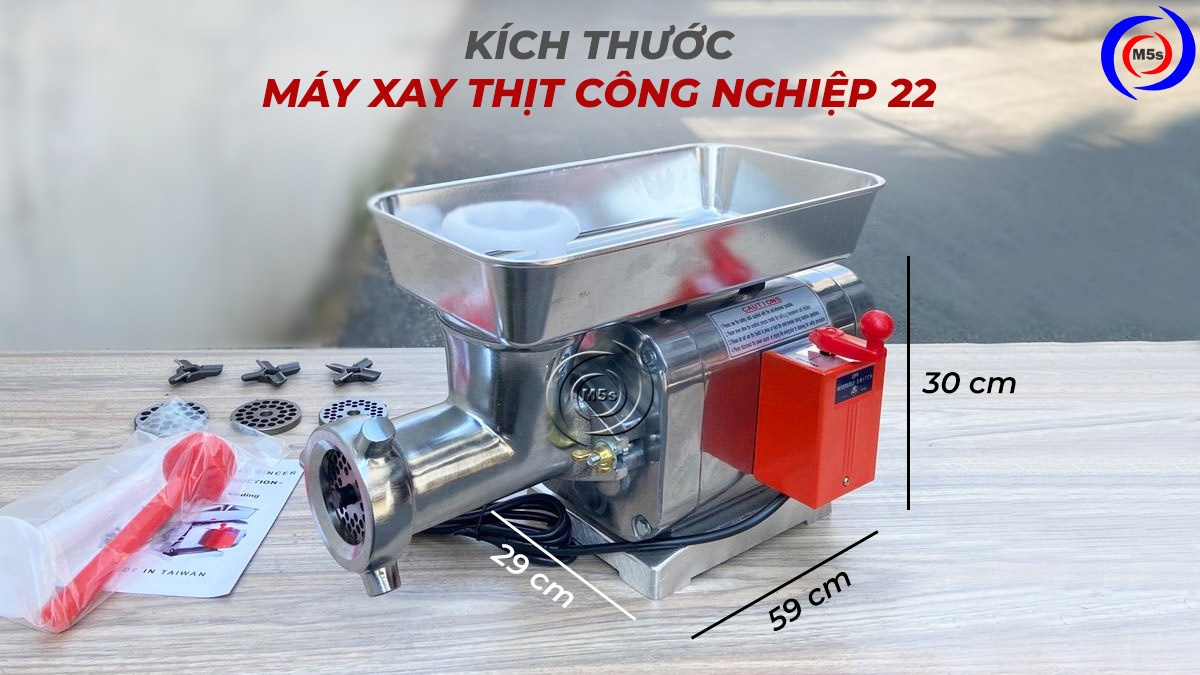 Kích thước máy xay thịt công nghiệp 22 Kích thước máy xay thịt công nghiệp 22