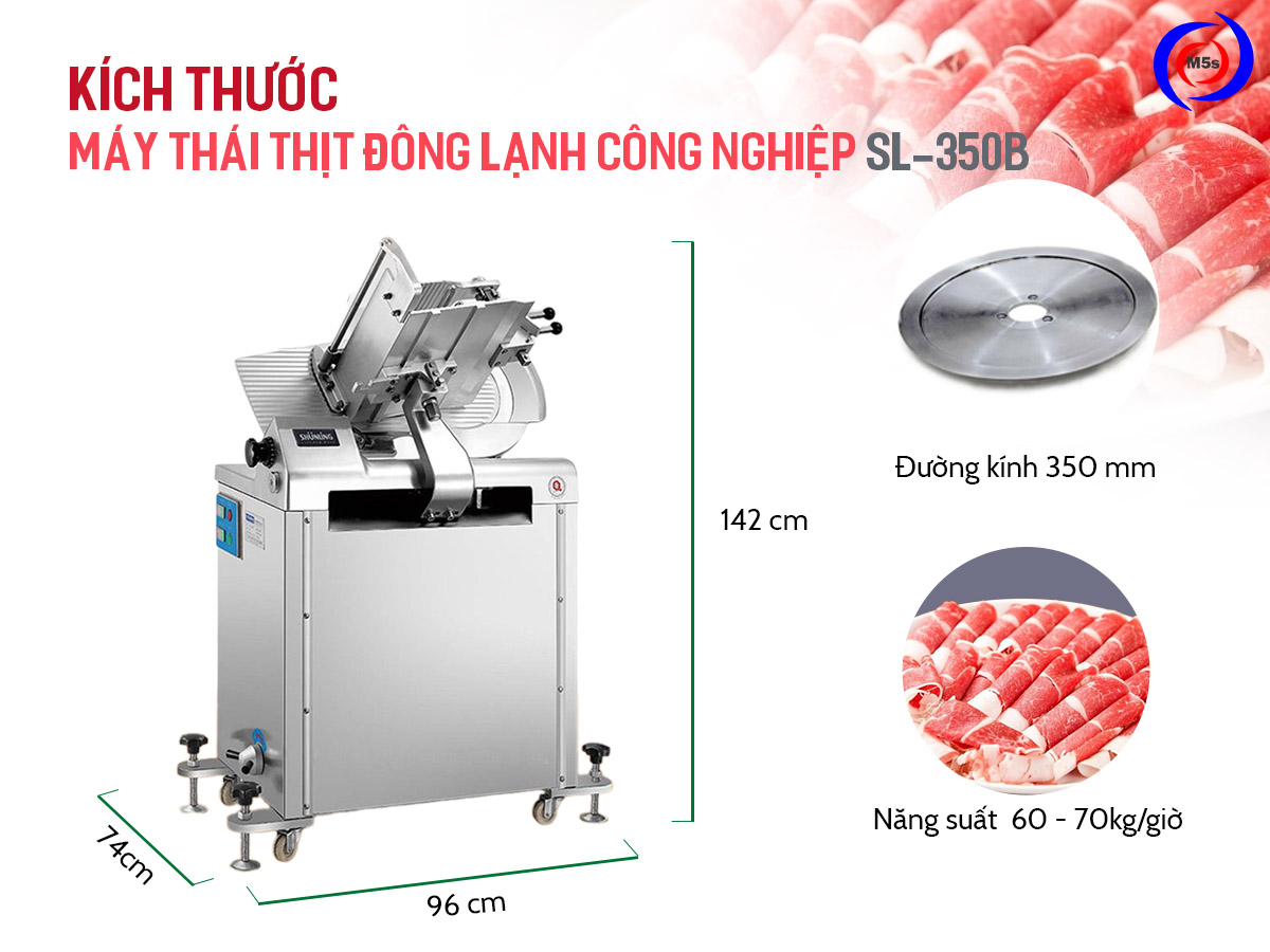 Kích thước máy thịt đông lạnh tự động SL-350B Kích thước máy thịt đông lạnh tự động SL-350B