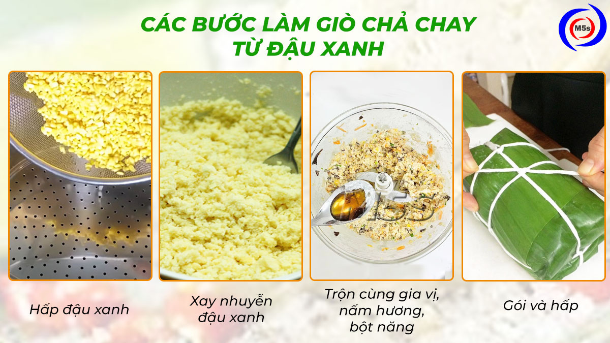 Cách làm chả lụa chay từ đậu xanh Cách làm chả lụa chay từ đậu xanh