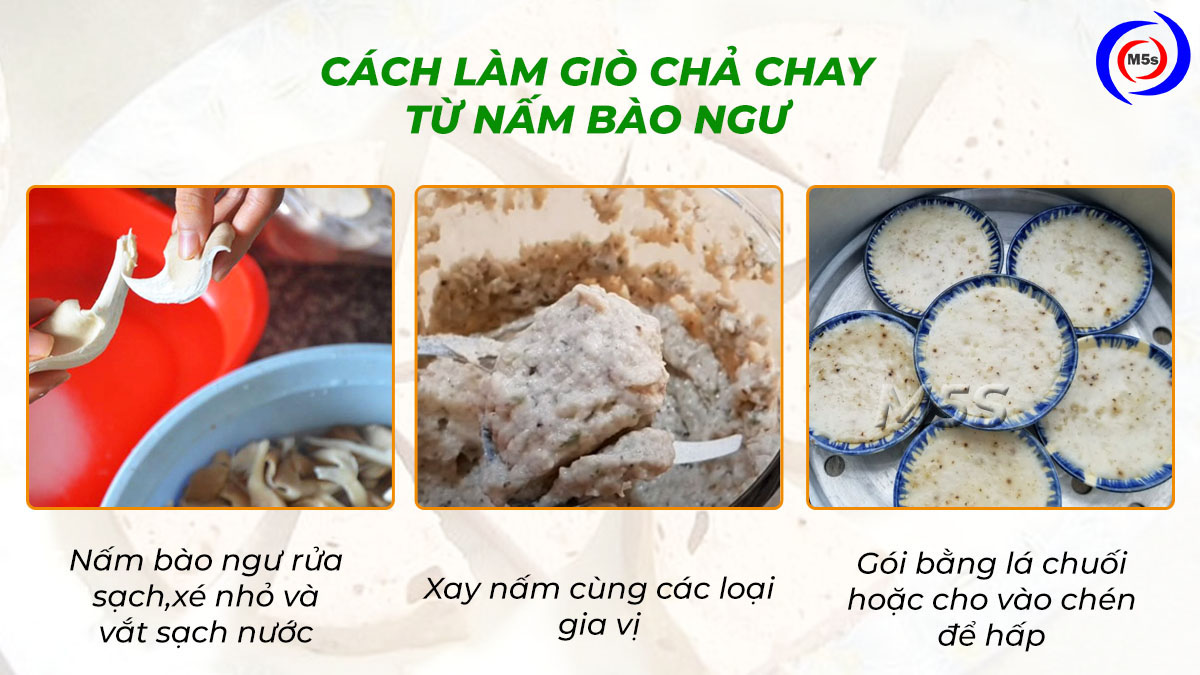 Cách làm chả lụa chay từ nấm bào ngư Cách làm chả lụa chay từ nấm bào ngư