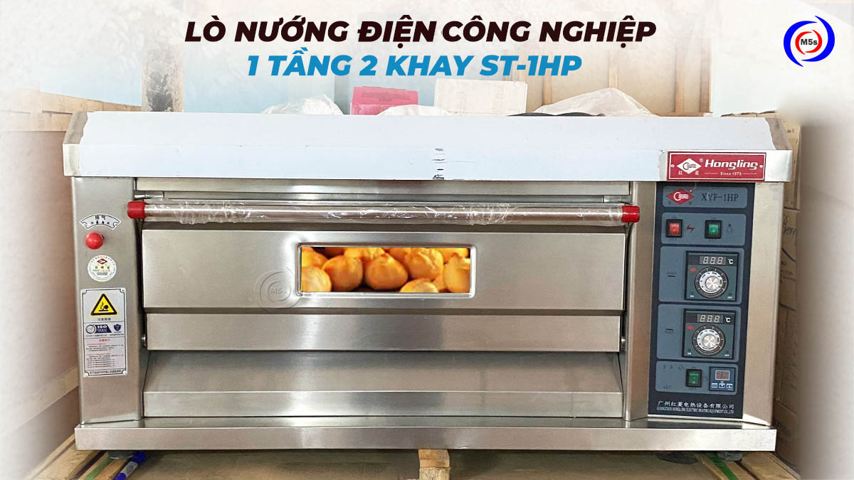 Lò nướng điện công nghiệp 1 tầng 2 khay Lò nướng điện công nghiệp 1 tầng 2 khay