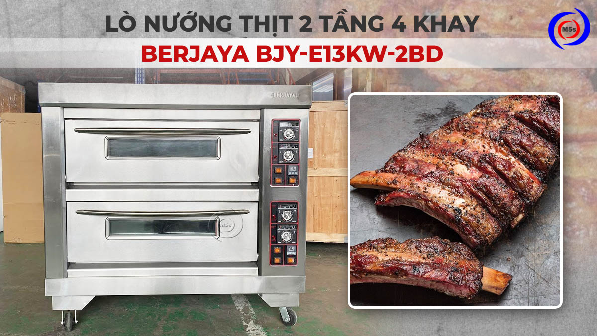 Lò nướng thịt 2 tầng 4 khay Berjaya BJY-E13KW-2BD Lò nướng thịt 2 tầng 4 khay Berjaya BJY-E13KW-2BD