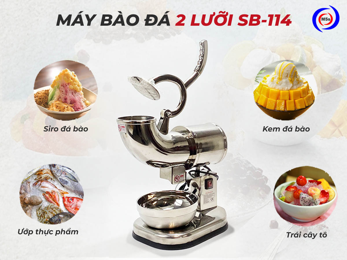Cấu tạo máy bào đá 2 lưỡi SB-114 Cấu tạo máy bào đá 2 lưỡi SB-114