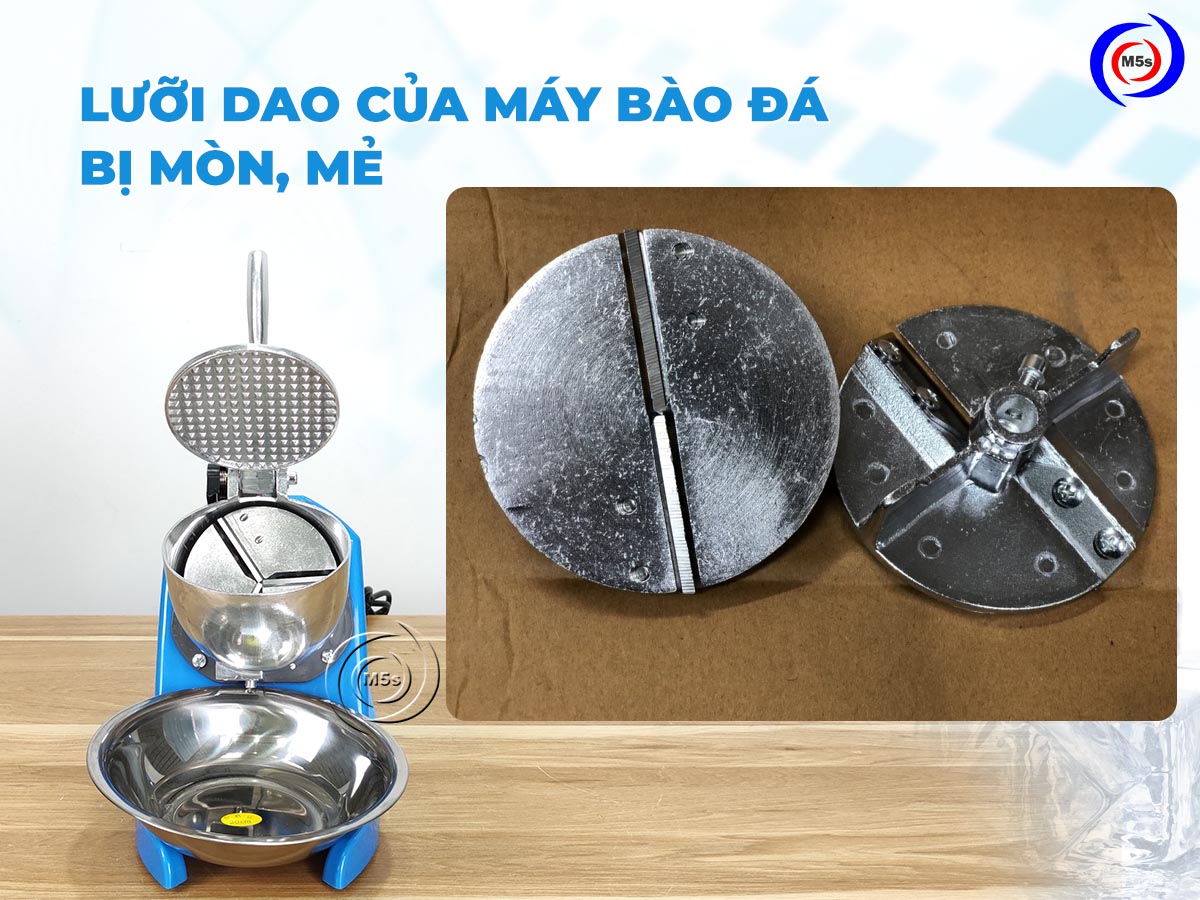 Lưỡi dao của máy bào đá bị mòn, mẻ Lưỡi dao của máy bào đá bị mòn, mẻ