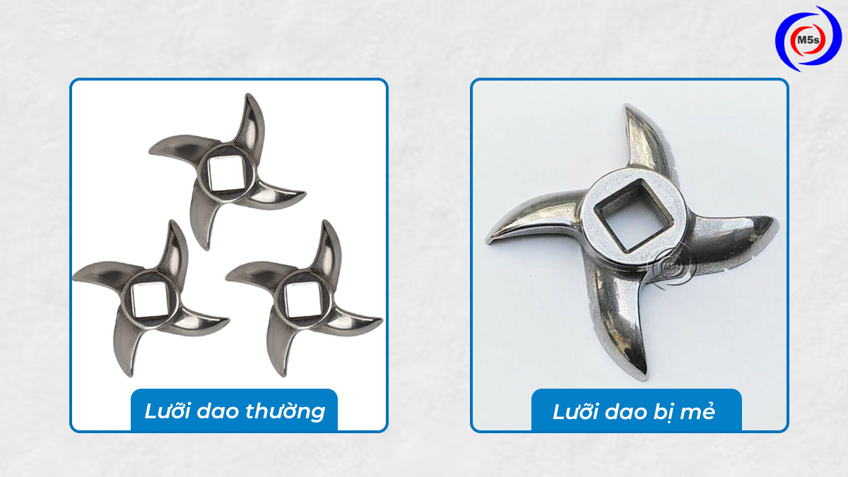 Lưỡi dao máy xay thịt công nghiệp bị mẻ Lưỡi dao máy xay thịt công nghiệp bị mẻ