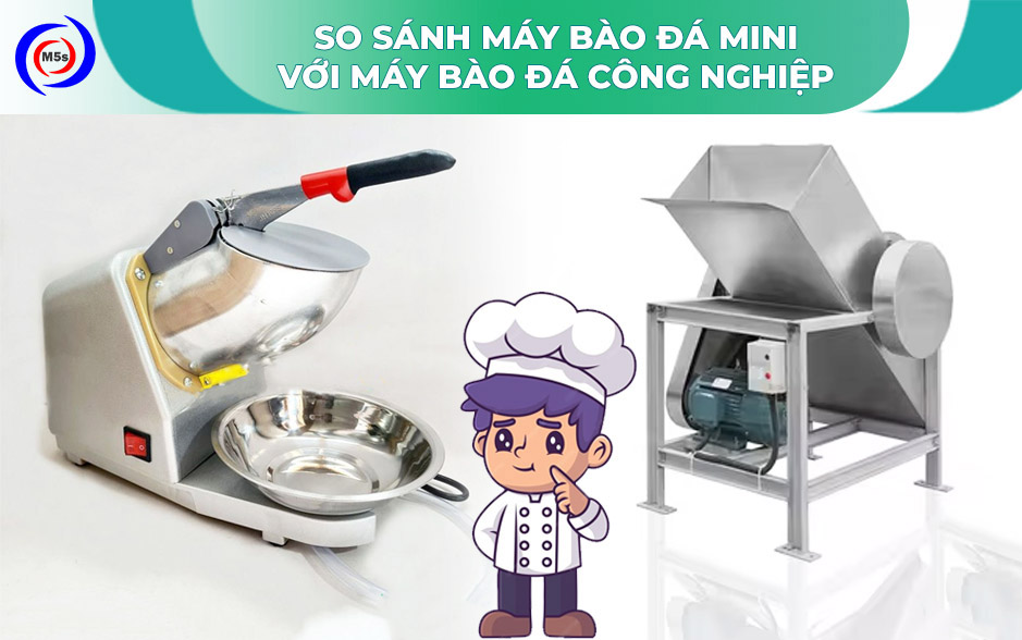 So sánh máy bào đá mini và công nghiệp So sánh máy bào đá mini và công nghiệp