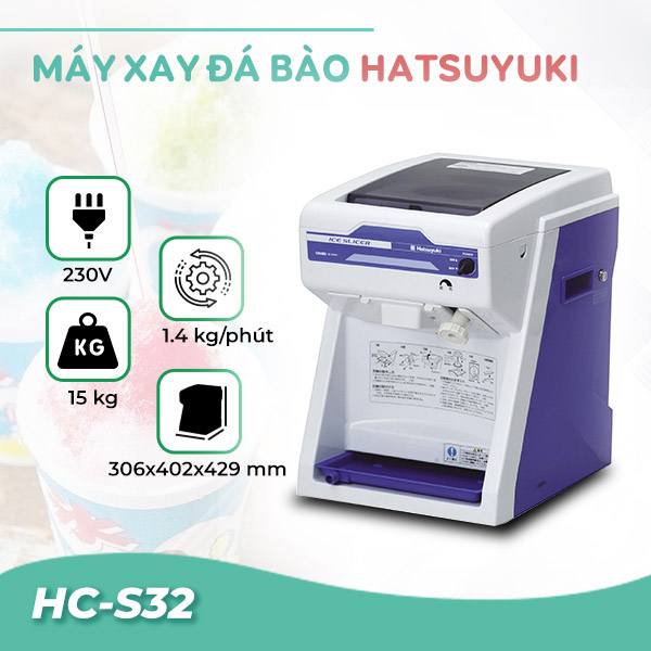 máy bào đá tự động Hatsuyuki HC-S32 máy bào đá tự động Hatsuyuki HC-S32