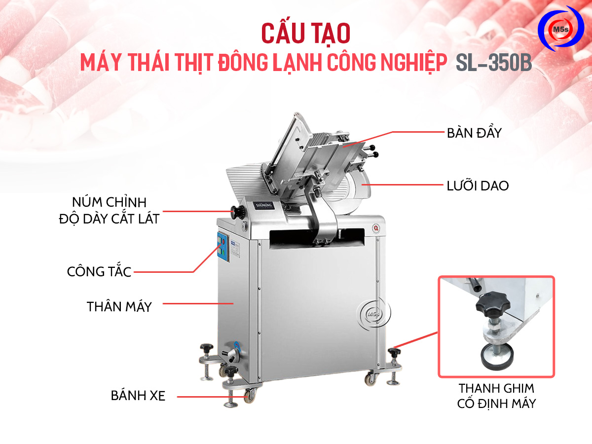 Máy cắt thịt đông lạnh công nghiệp SL-350B Máy cắt thịt đông lạnh công nghiệp SL-350B