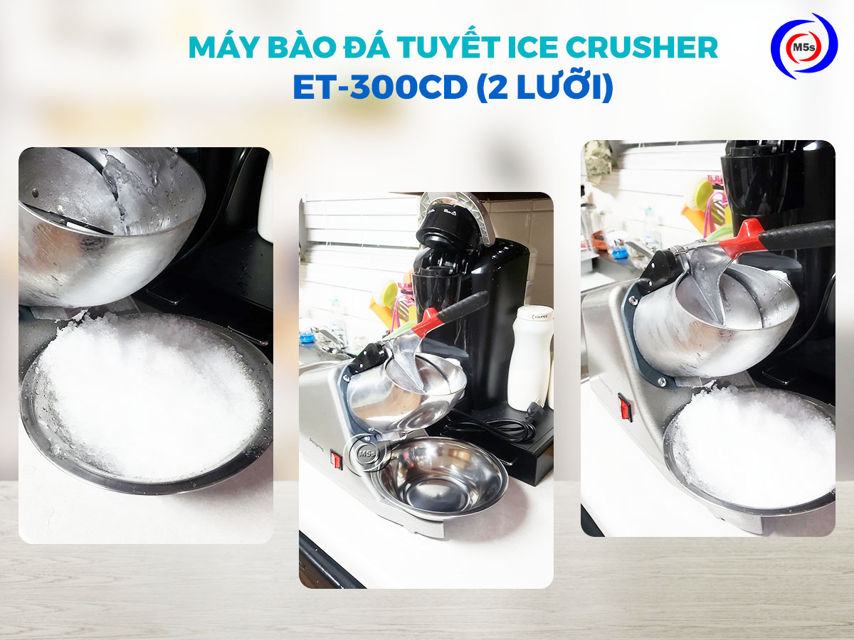 Máy làm đá bào 2 lưỡi Ice Crusher ET-300CD Máy làm đá bào 2 lưỡi Ice Crusher ET-300CD