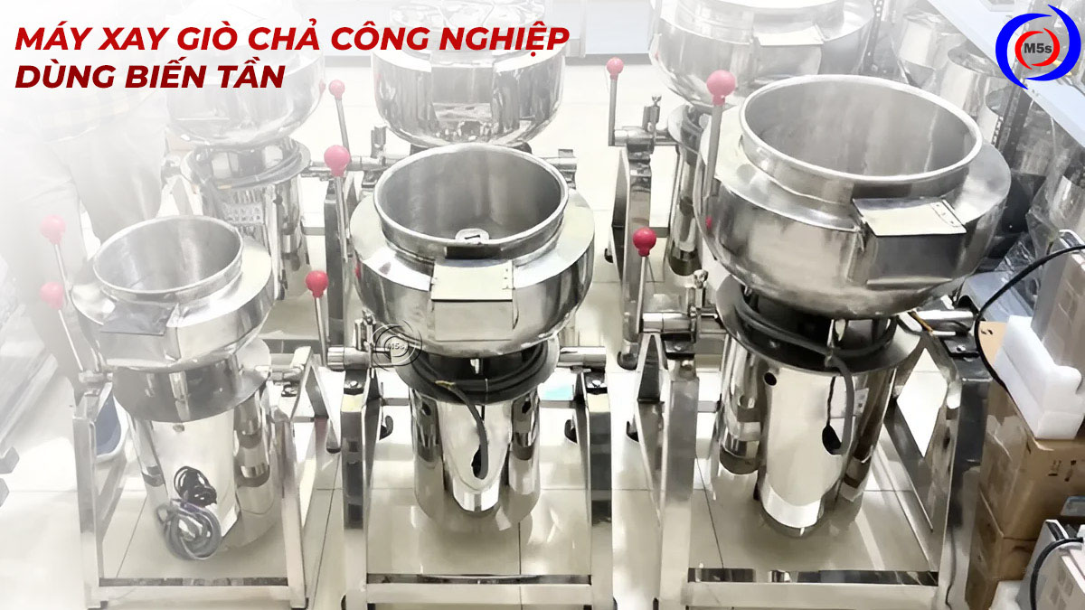 Máy xay giò chả công nghiệp dùng biến tần Máy xay giò chả công nghiệp dùng biến tần