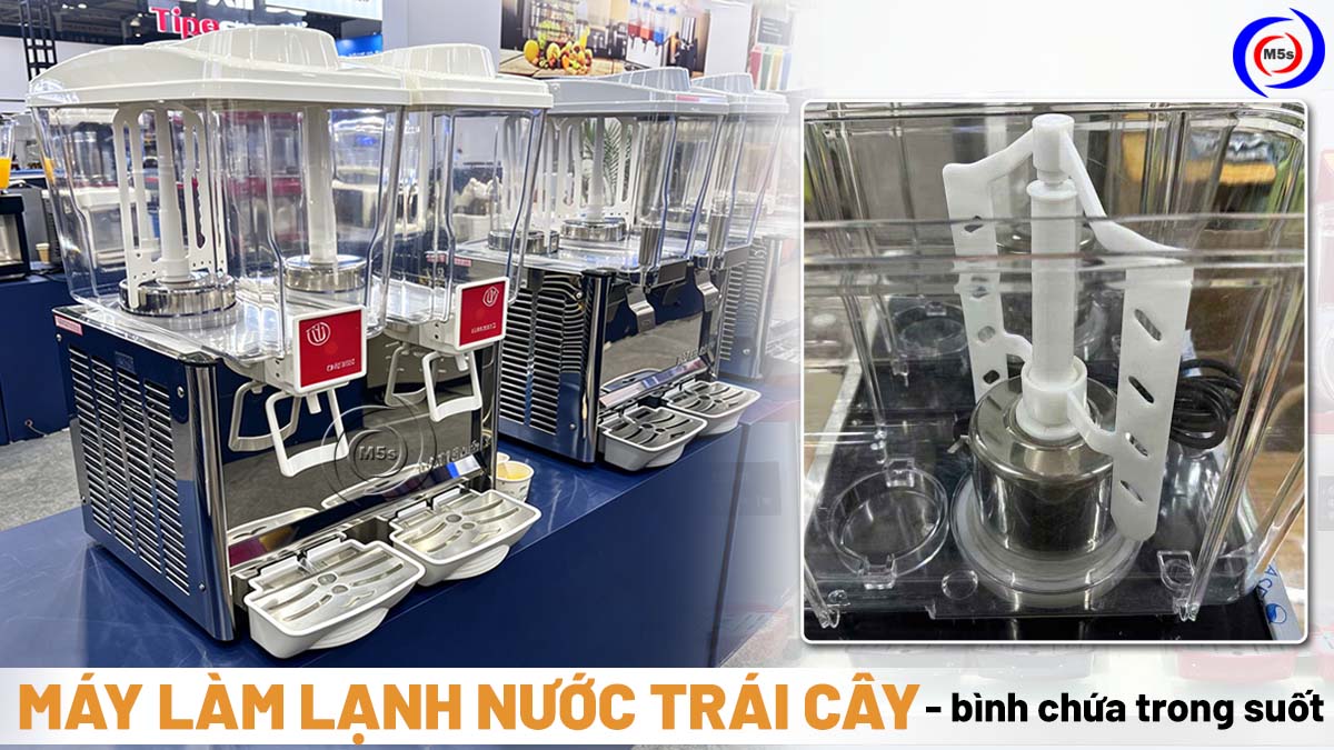 máy làm lạnh nước trái cây có bình chứa trong suốt máy làm lạnh nước trái cây có bình chứa trong suốt