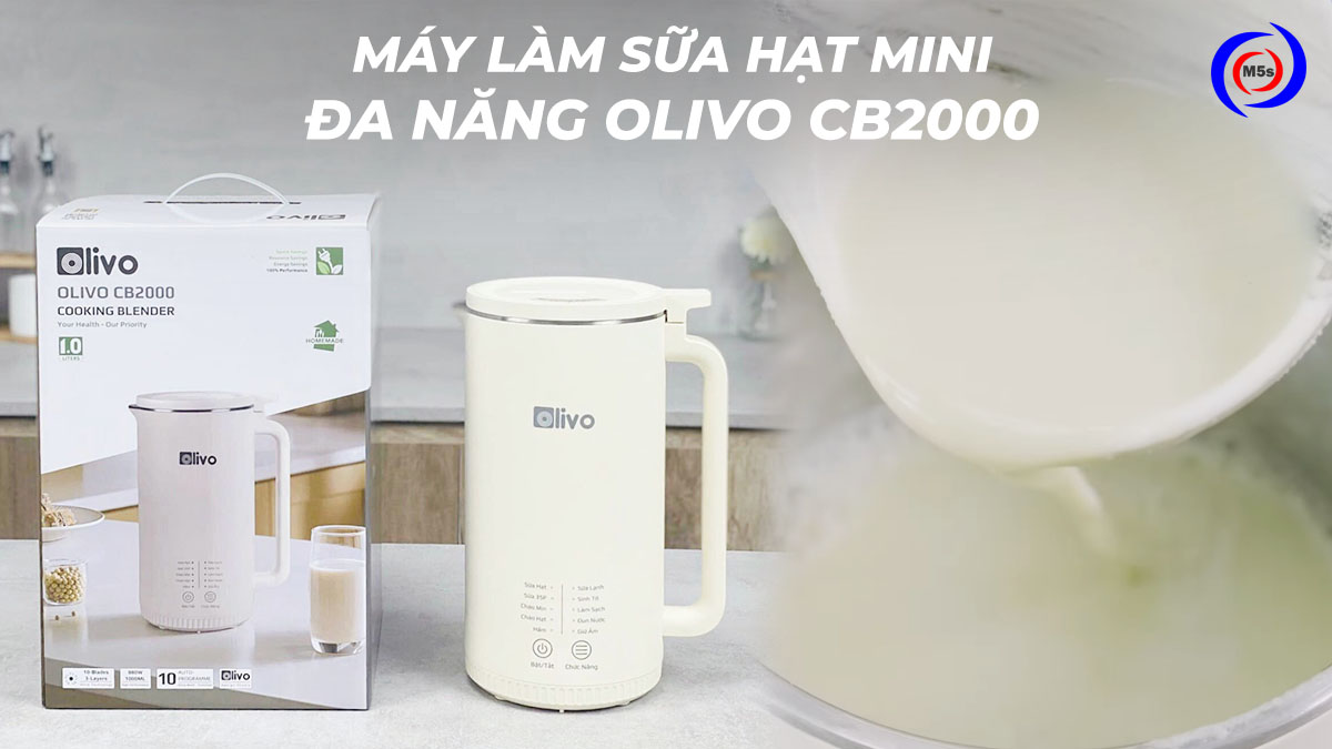 Máy làm sữa hạt mini đa năng Olivo CB2000 Máy làm sữa hạt mini đa năng Olivo CB2000
