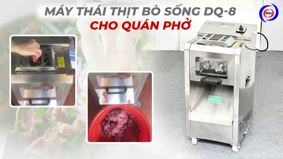 Máy thái thịt bò sống DQ-8 cho quán phở Máy thái thịt bò sống DQ-8 cho quán phở