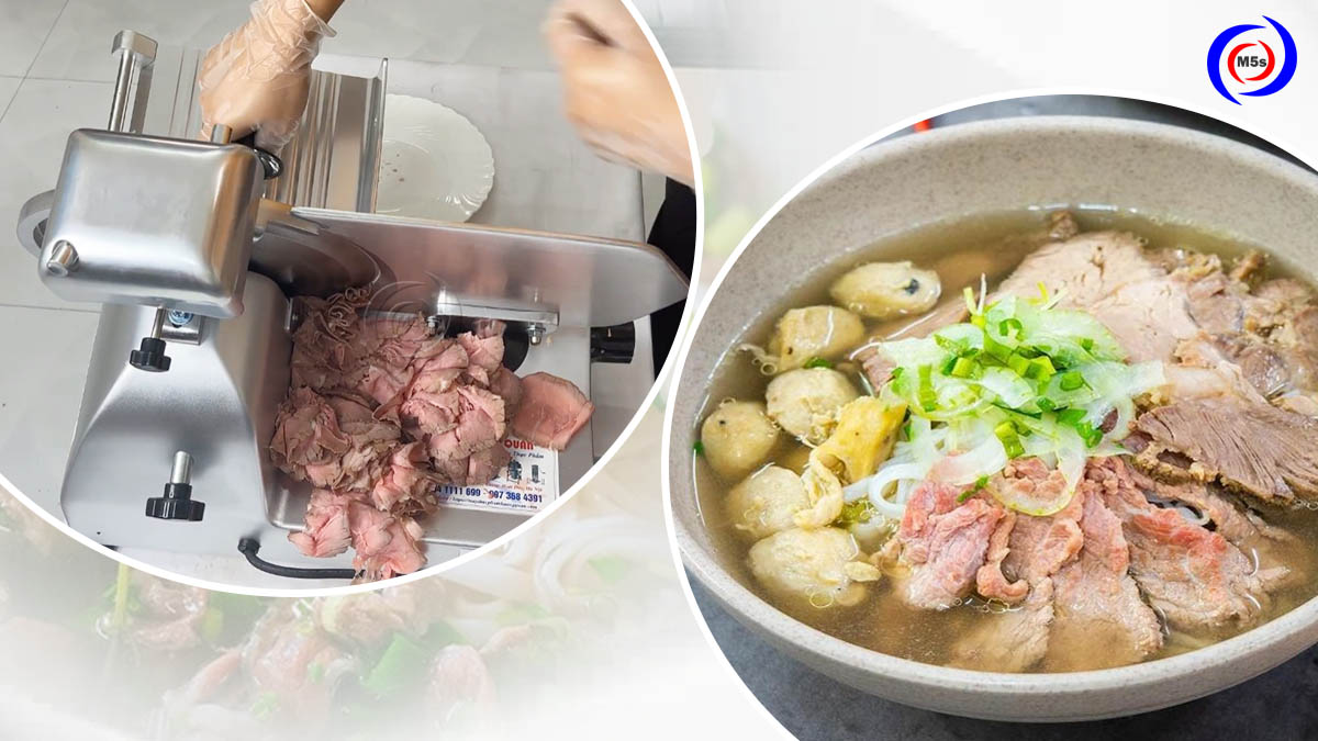 Vận hành máy thái thịt bò Vận hành máy thái thịt bò