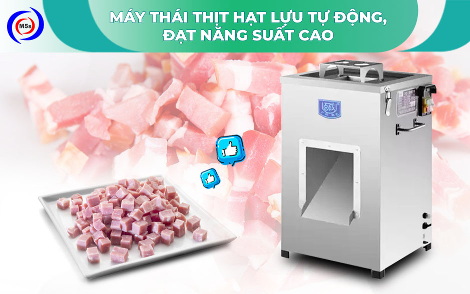 Máy thái thịt hạt lựu tự động Máy thái thịt hạt lựu tự động