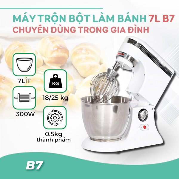 Máy trộn bột làm bánh 7L B7 Máy trộn bột làm bánh 7L B7