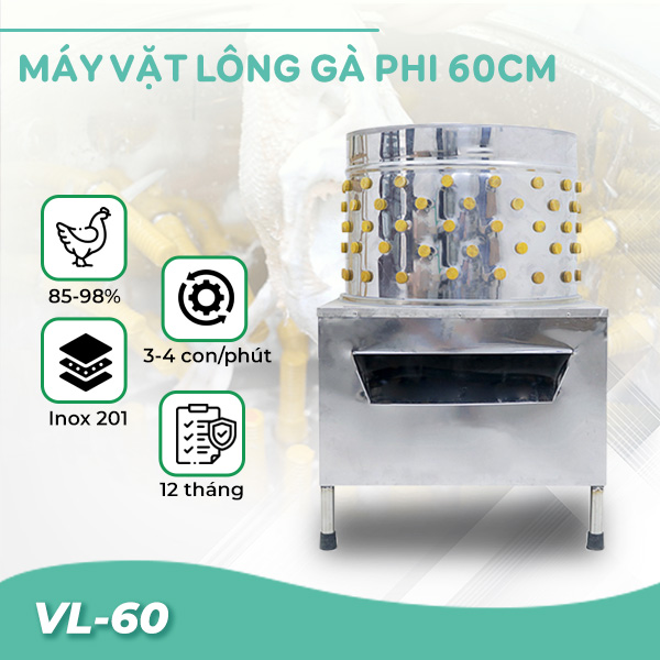 Máy vặt lông gà gia cầm phi 60cm Máy vặt lông gà gia cầm phi 60cm