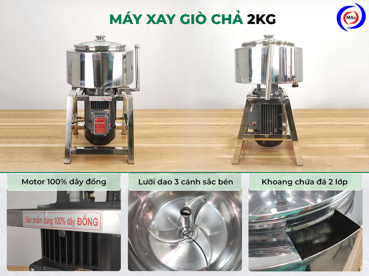 máy xay giò chả 2kg