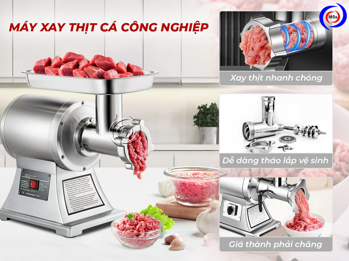 Máy xay thịt cá công nghiệp