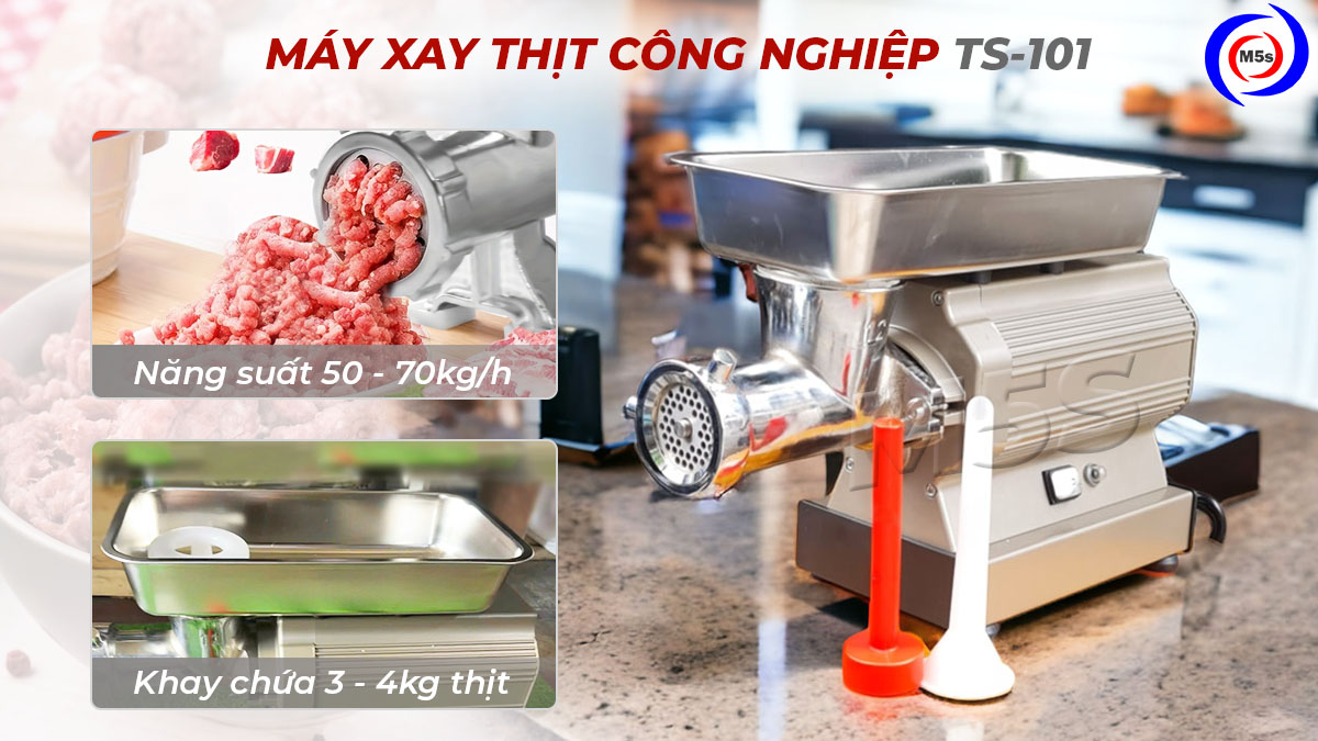 Máy xay thịt công nghiệp loại nhỏ TS-101 Máy xay thịt công nghiệp loại nhỏ TS-101