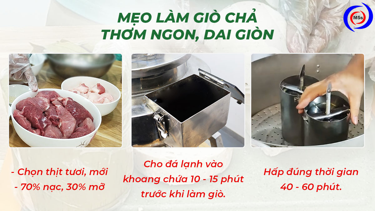 Mẹo làm giò chả thơm ngon, dai giòn Mẹo làm giò chả thơm ngon, dai giòn
