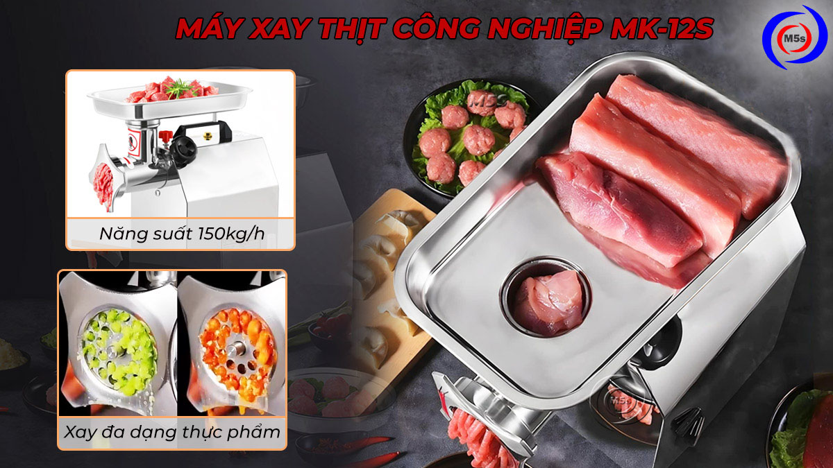Năng suất máy xay thịt công nghiệp MK-12S Năng suất máy xay thịt công nghiệp MK-12S
