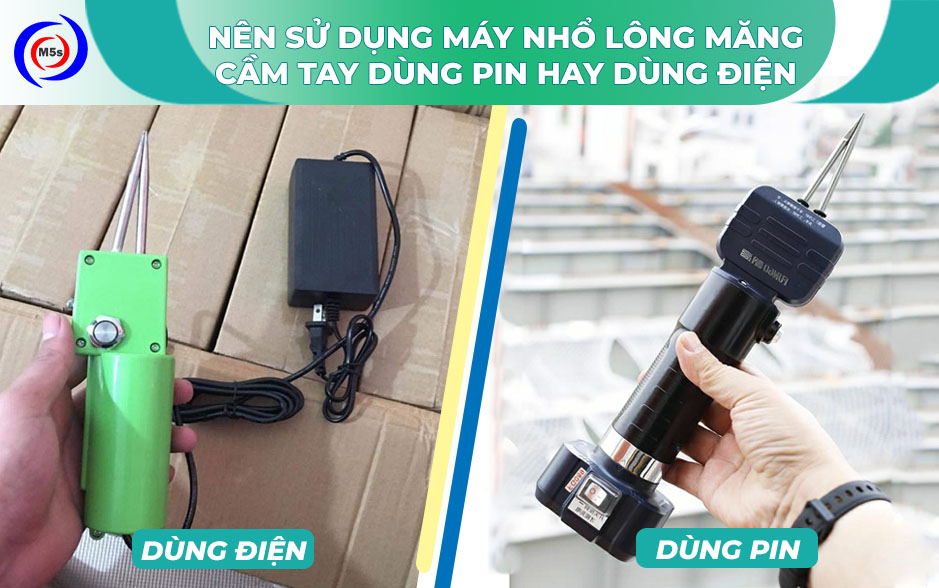 Nên dùng máy nhổ lông măng dùng điện hay dùng pin