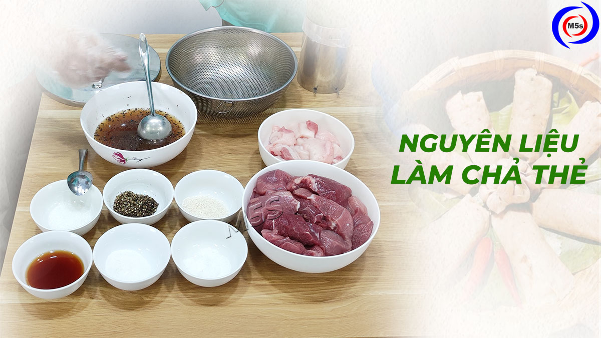 Nguyên liệu làm chả thẻ Nguyên liệu làm chả thẻ