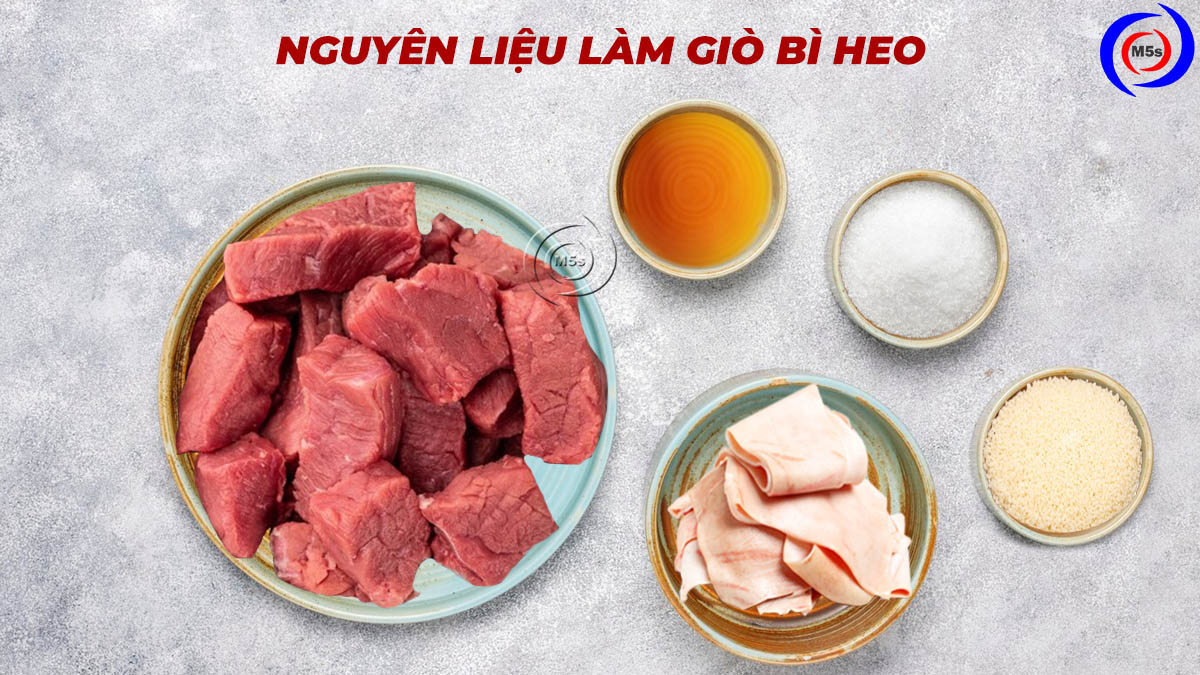 Nguyên liệu làm giò bì heo Nguyên liệu làm giò bì heo