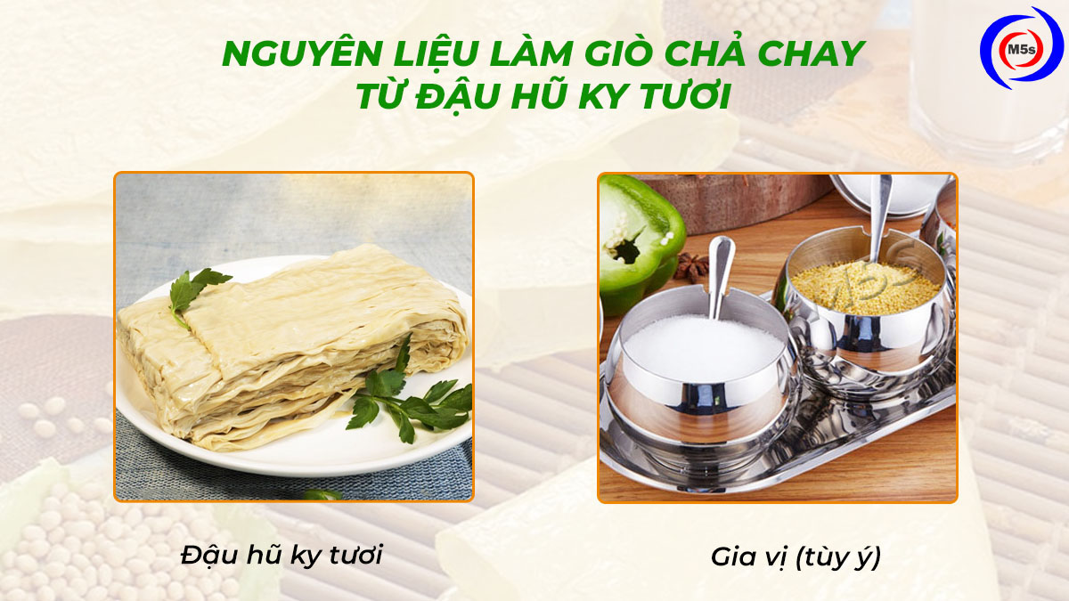 Nguyên liệu làm chả giò chay từ tàu hũ ky tươi Nguyên liệu làm chả giò chay từ tàu hũ ky tươi