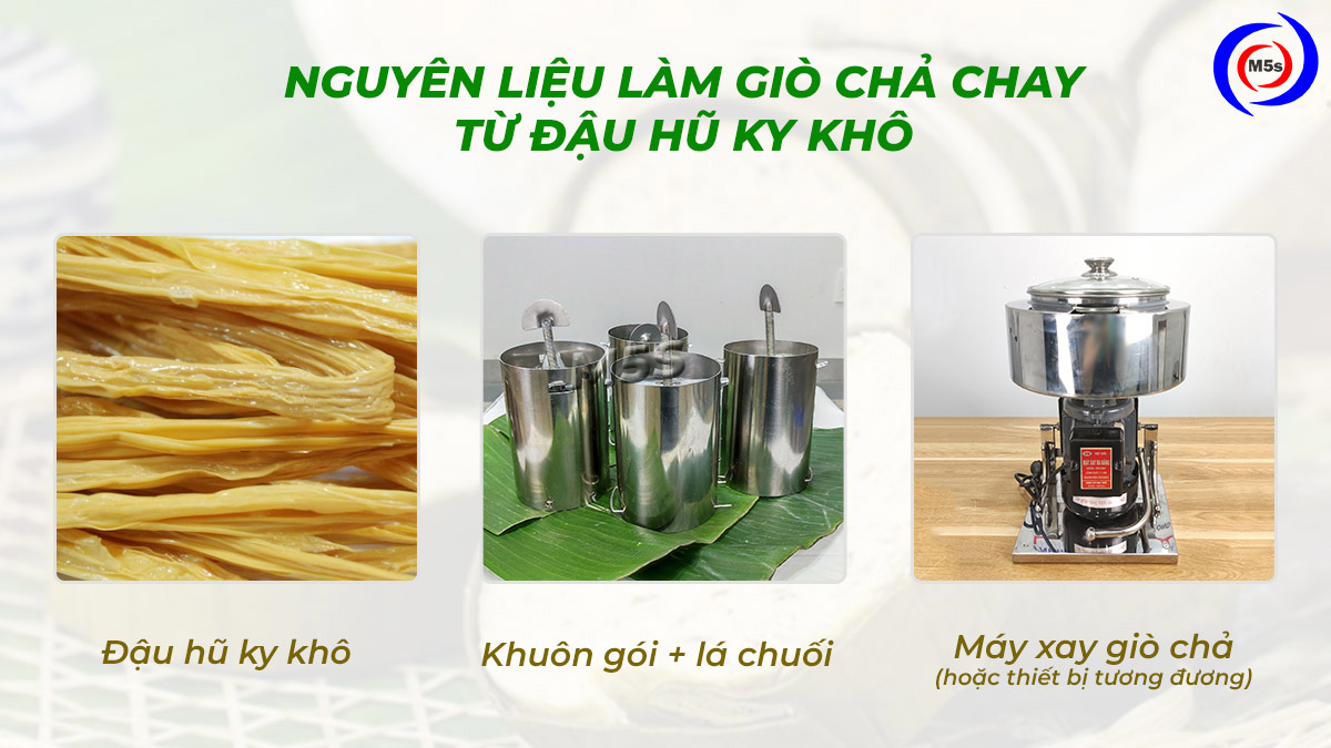 Nguyên liệu làm giò chả chay từ đậu hũ ky khô Nguyên liệu làm giò chả chay từ đậu hũ ky khô
