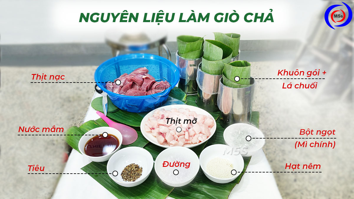 Nguyên liệu làm giò chả Nguyên liệu làm giò chả