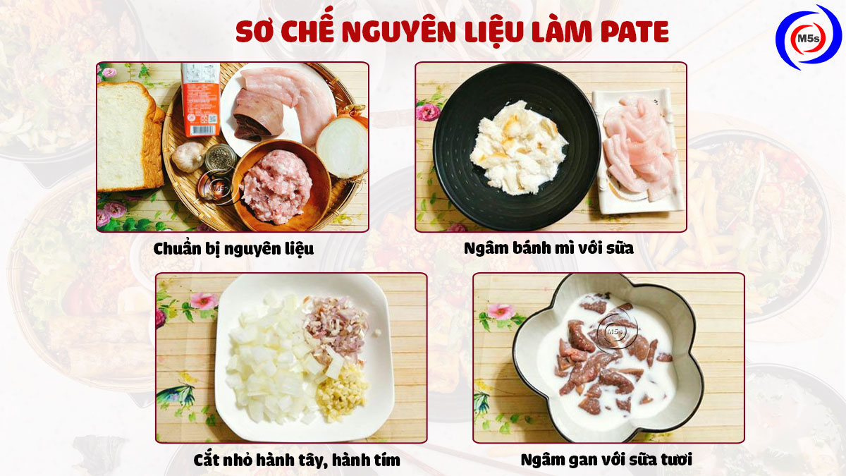 Sơ chế nguyên liệu làm pate heo Sơ chế nguyên liệu làm pate heo