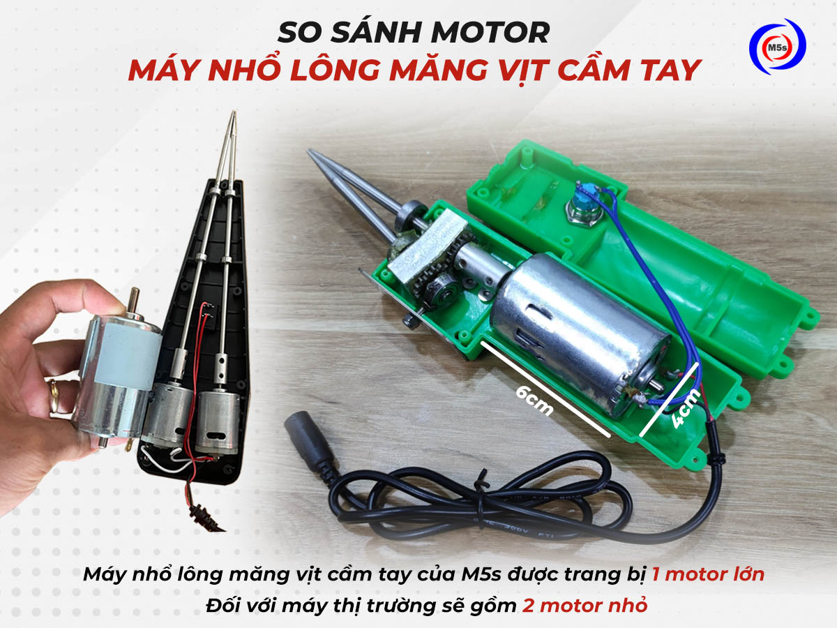 So sánh motor của máy nhổ lông măng vịt cầm tay M5s với thị trường So sánh motor của máy nhổ lông măng vịt cầm tay M5s với thị trường