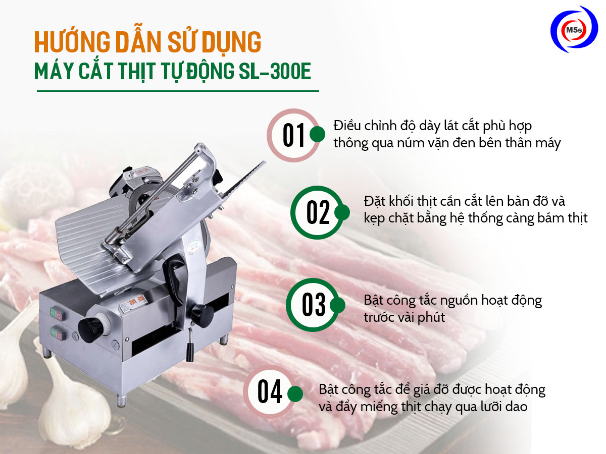 Cách sử dụng máy cắt thịt đông lạnh SL-300E Cách sử dụng máy cắt thịt đông lạnh SL-300E