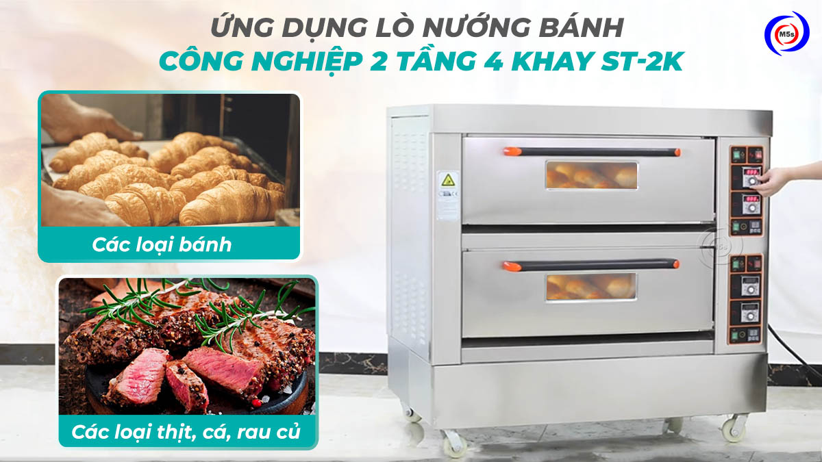 Ứng dụng lò nướng công nghiệp 2 tầng 4 khay ST-2K Ứng dụng lò nướng công nghiệp 2 tầng 4 khay ST-2K