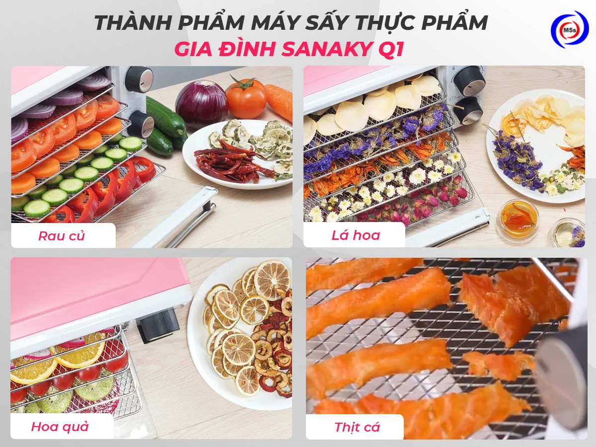 Thành phẩm máy sấy thực phẩm gia đình Sanaky Q1 Thành phẩm máy sấy thực phẩm gia đình Sanaky Q1