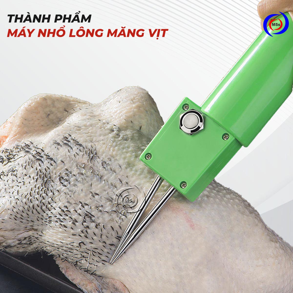 Thành phẩm gà vịt vặt bằng máy nhổ lông măng vịt cầm tay