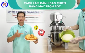 Cách làm bánh bao chiên bằng máy trộn bột