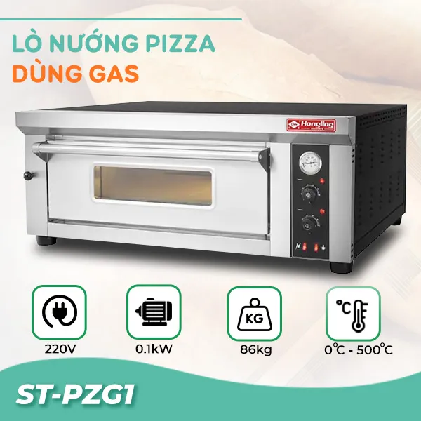 Lò nướng pizza công nghiệp dùng gas ST-PZG1