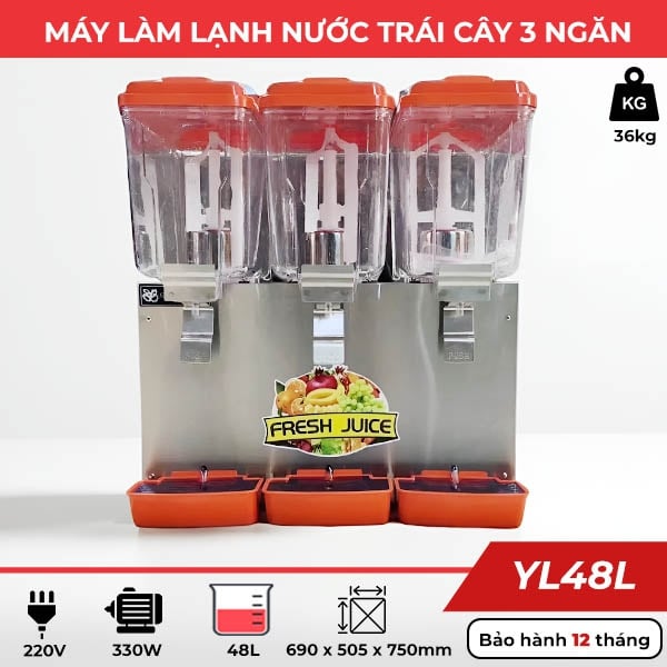 Máy làm mát nước trái cây 3 ngăn YL48L