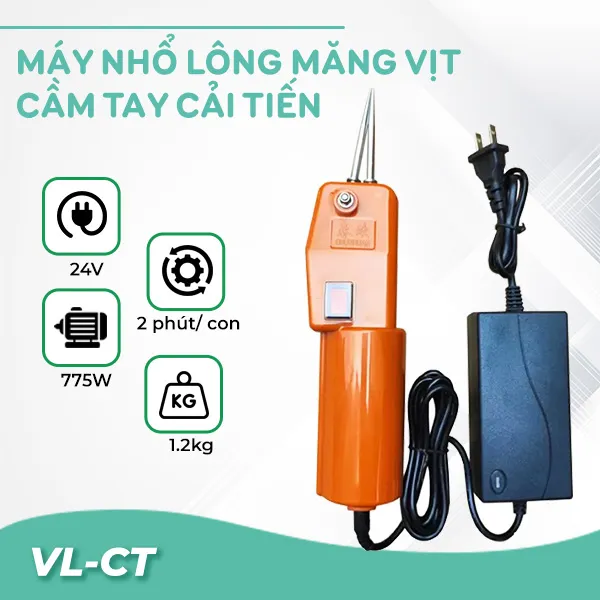 Máy nhổ lông măng vịt có lò xo cải tiến