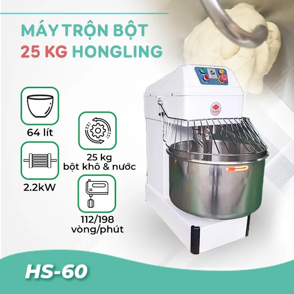 Máy trộn bột công nghiệp 25kg Hongling HS-60