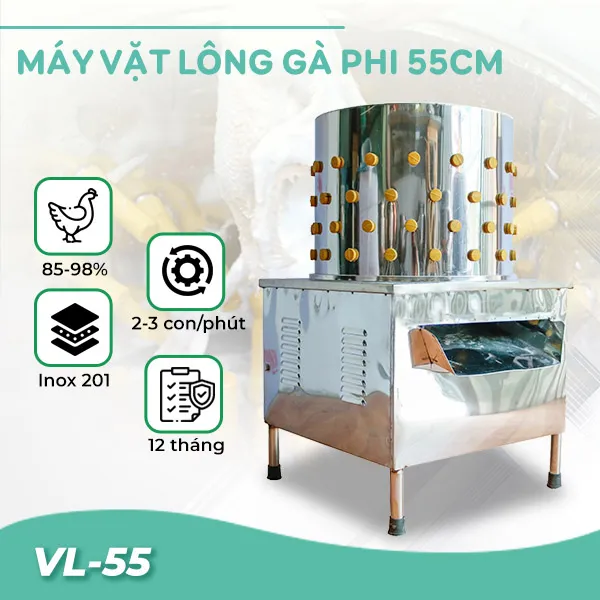 Máy vặt lông gà vịt phi 55cm