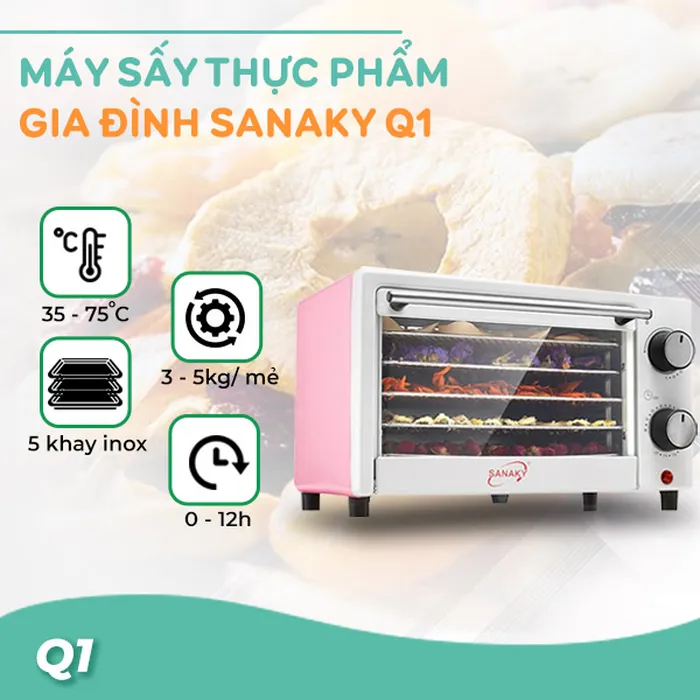 Máy sấy thực phẩm gia đình Sanaky Q1