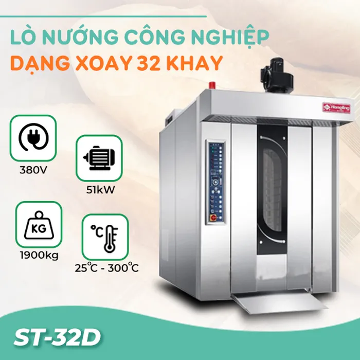 Lò nướng xoay 32 khay Hongling ST-32D