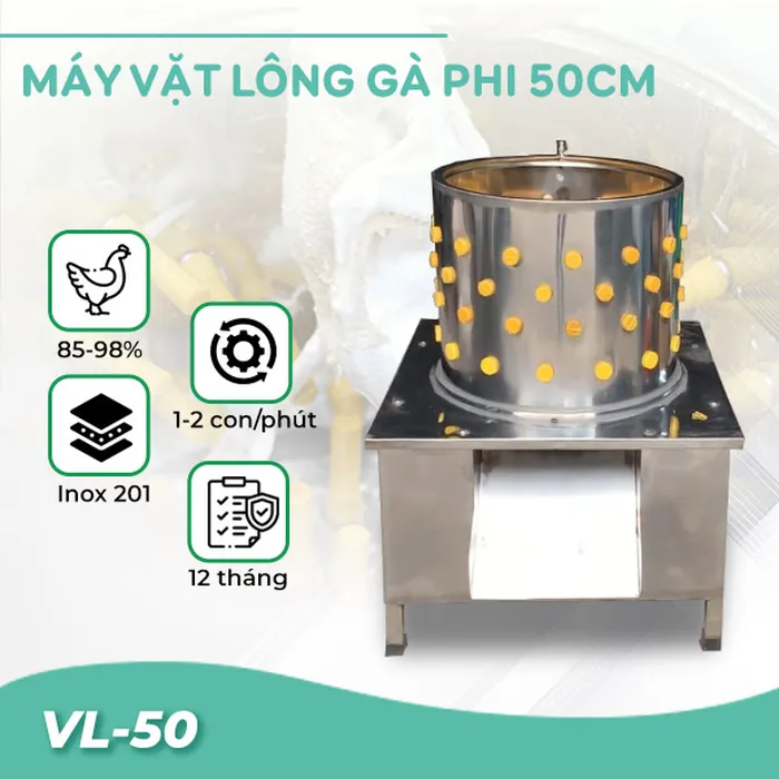 Máy vặt lông gà vịt phi 50cm