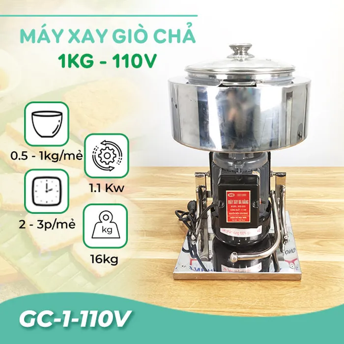 Máy xay giò chả 1kg điện 110V