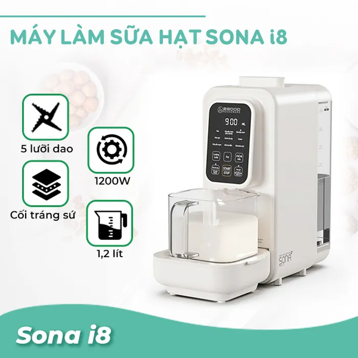 Máy làm sữa hạt tự động Sona i8
